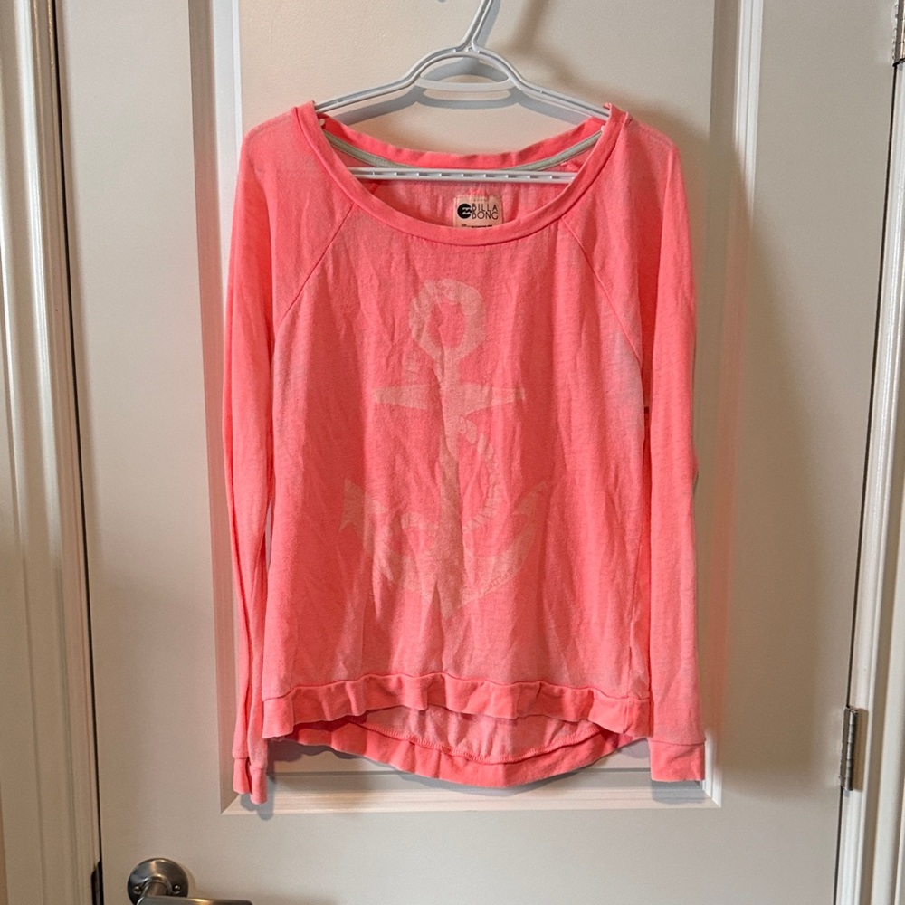 Pink Anchor Graphic Long Sleeve Top